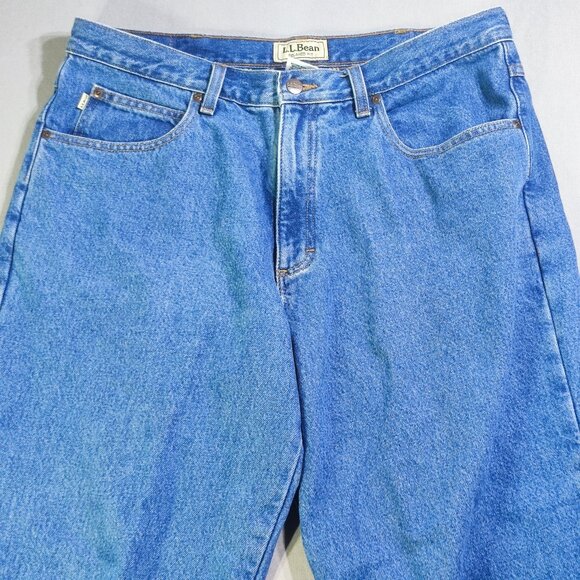 L.L.Bean Double L® Jeans, Relaxed Fit, Flannel-Lined men's size 36X29 denim blue - Picture 2 of 12